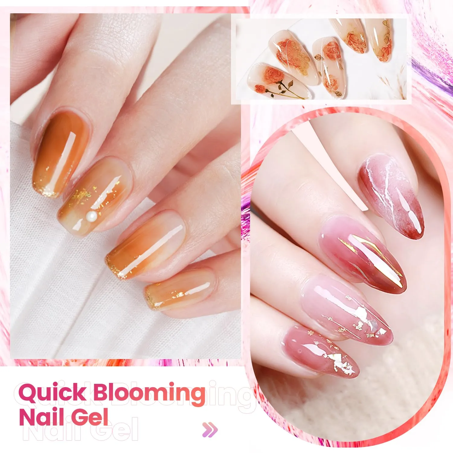 Jodsone Blooming Gel smalto semipermanente 10ml singolo effetto marmo