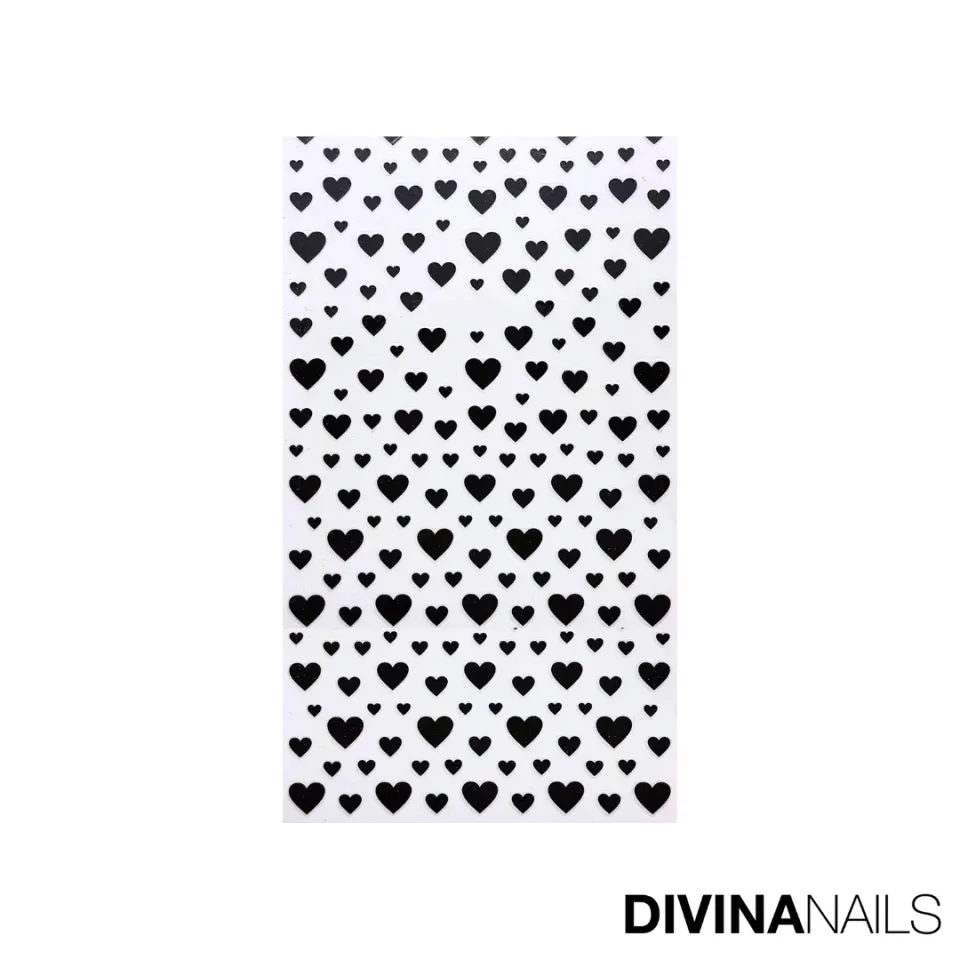 Diva Nails Stickers Cupido Black decorazioni unghie 2 pezzi San Valentino