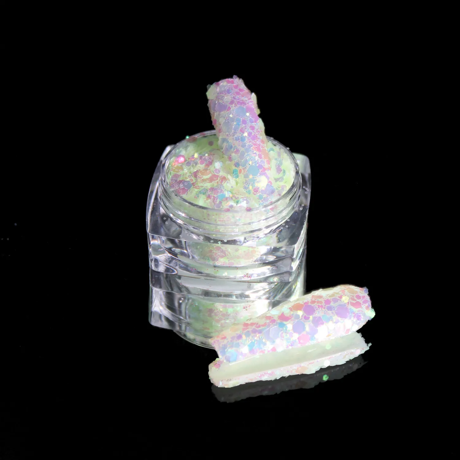 Komilfo MIX-008 glitter unghie fotocromatici 2,5 g verde