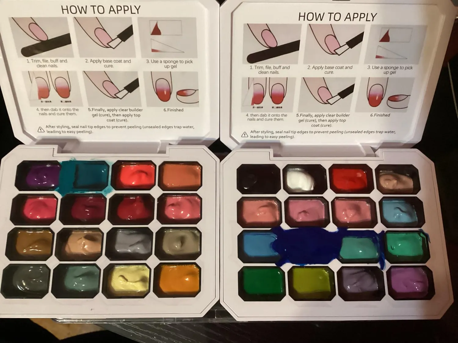 Jodsone Set Gel Ombré 32 colori + spugne e pennelli