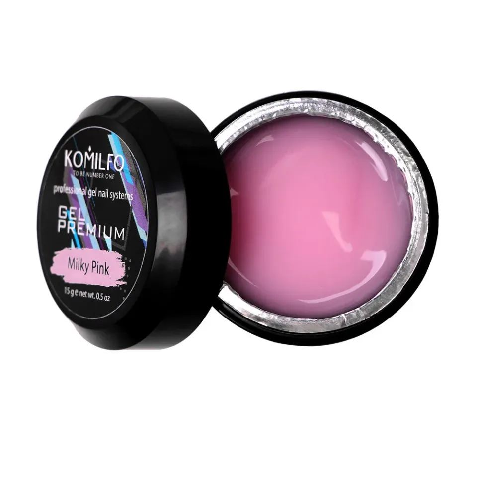 Komilfo Gel Premium Milky Pink gel unghie 15 g rosa latte