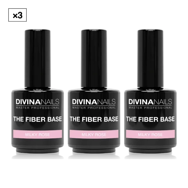 Diva Nails The Fiber Base 03 Milky Rose base 3x15ml rinforzante