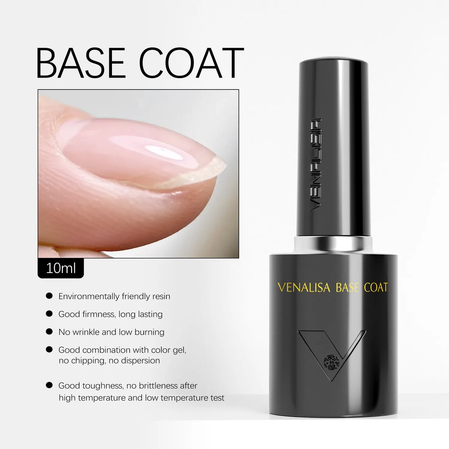 Venalisa Base Coat Gel 10ml UV/LED Anti-Chipping TPO Free