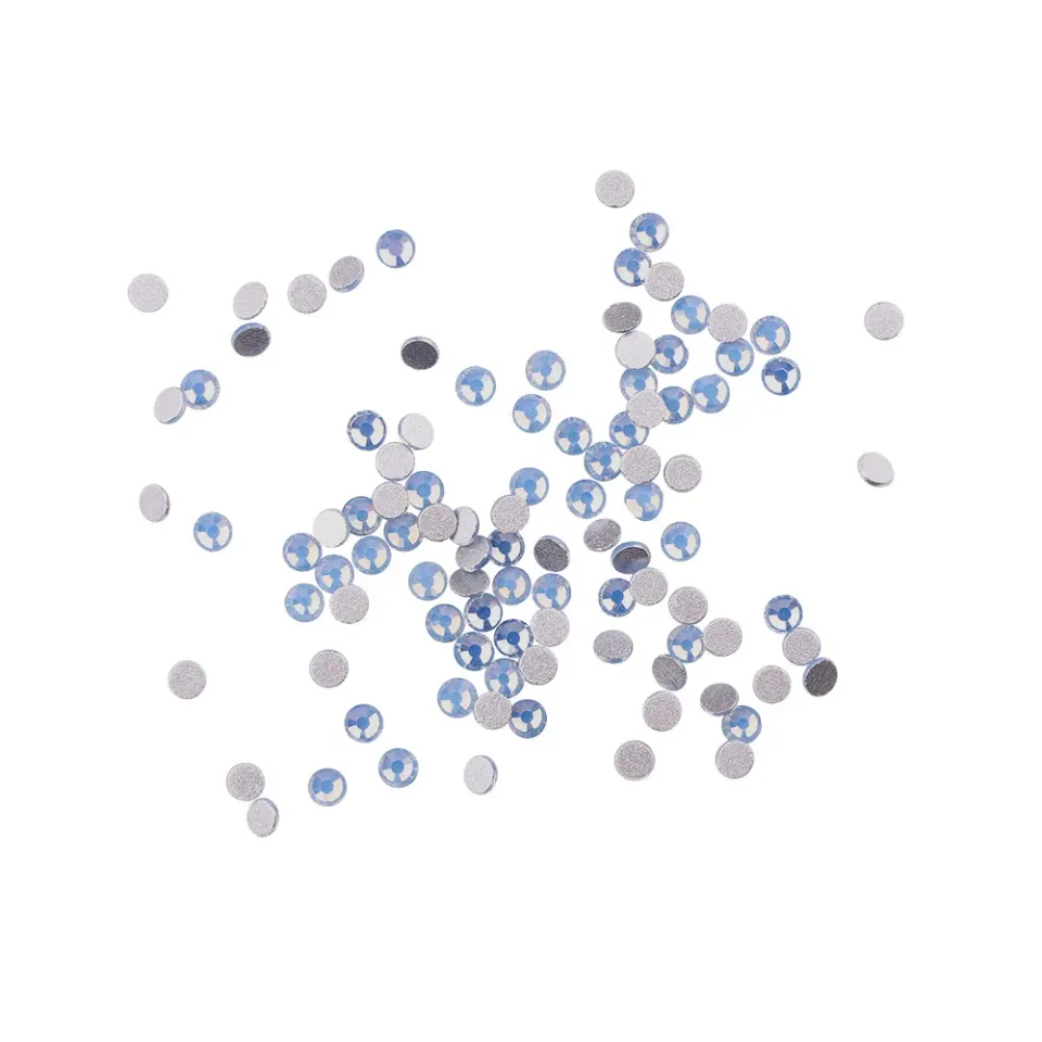 Komilfo Rhinestones strass unghie Blue Opal misura 6 100 pz