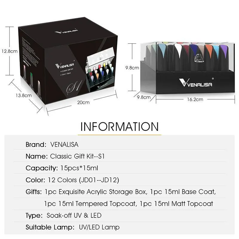 Venalisa Luxury Box Kit S1 15 smalti gel 15ml