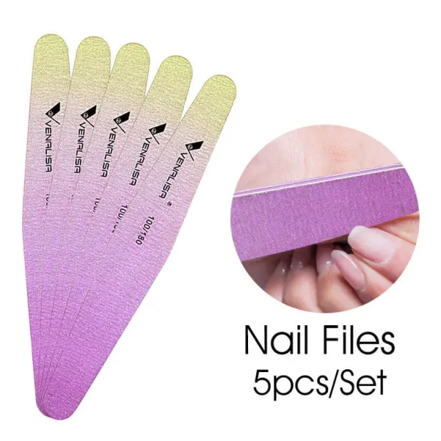 Venalisa Nail Files lime unghie 5 pezzi grana 100/180
