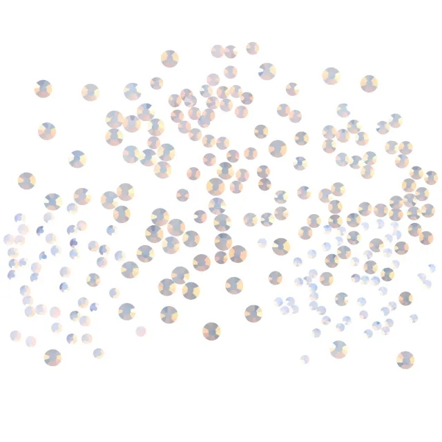Komilfo Mix White Opal strass unghie 1400 pz bianco opale