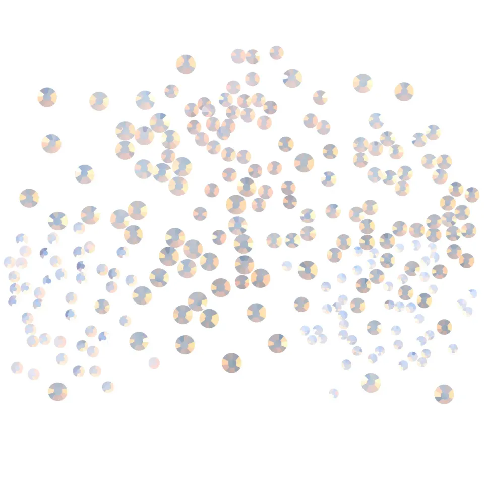 Komilfo Mix White Opal strass unghie 1400 pz bianco opale
