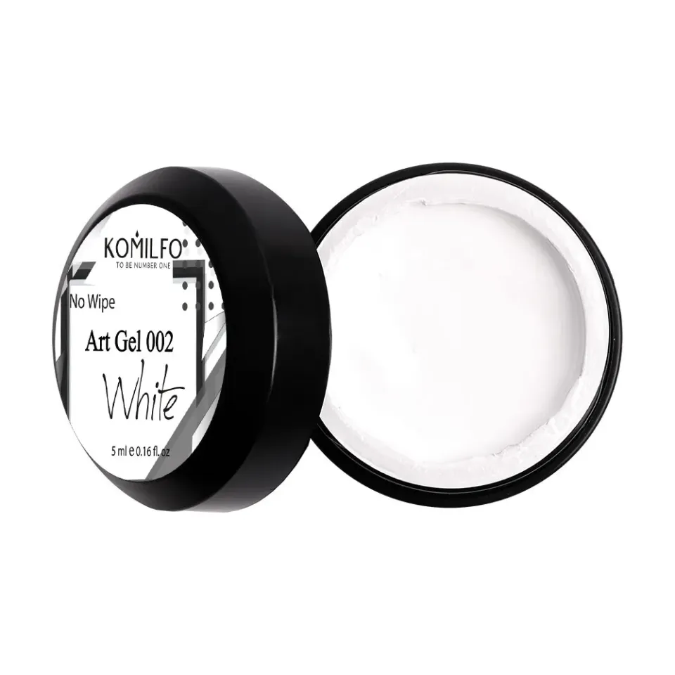 Komilfo No Wipe Art Gel 002 gel nail art bianco 5 ml senza dispersione