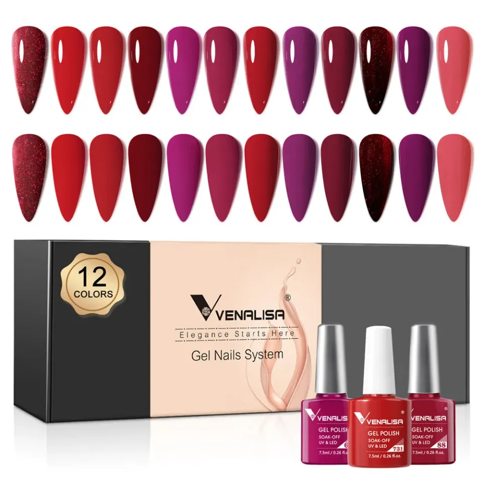 Venalisa smalto semipermanente kit 12 colori 7,5ml TPO free