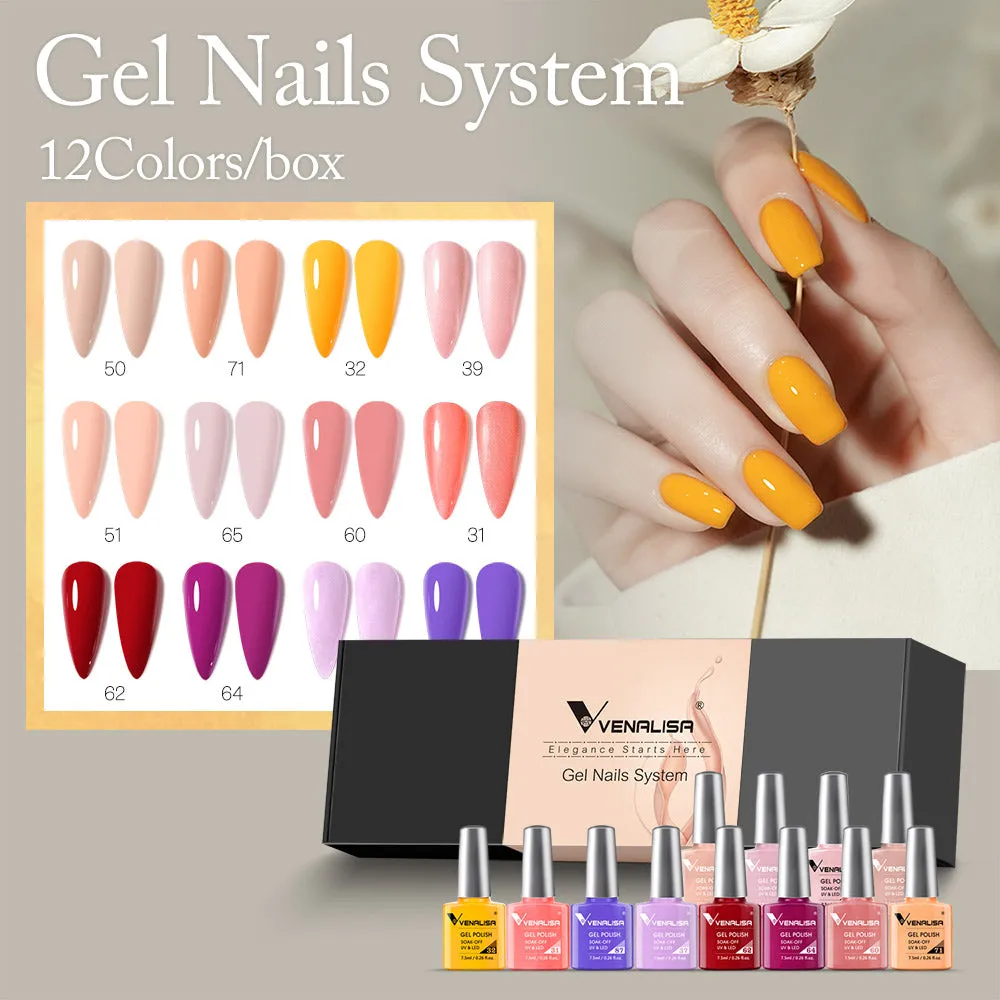 Venalisa Harmony H443 smalto gel 12 colori 7,5ml TPO free