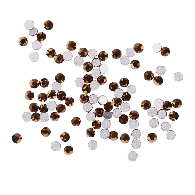 Komilfo strass unghie oro 100 pz misura 5 brillanti