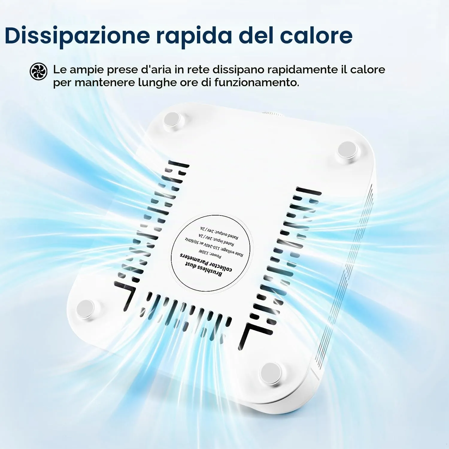 Jodsone Square aspiratore unghie 120 W con filtro
