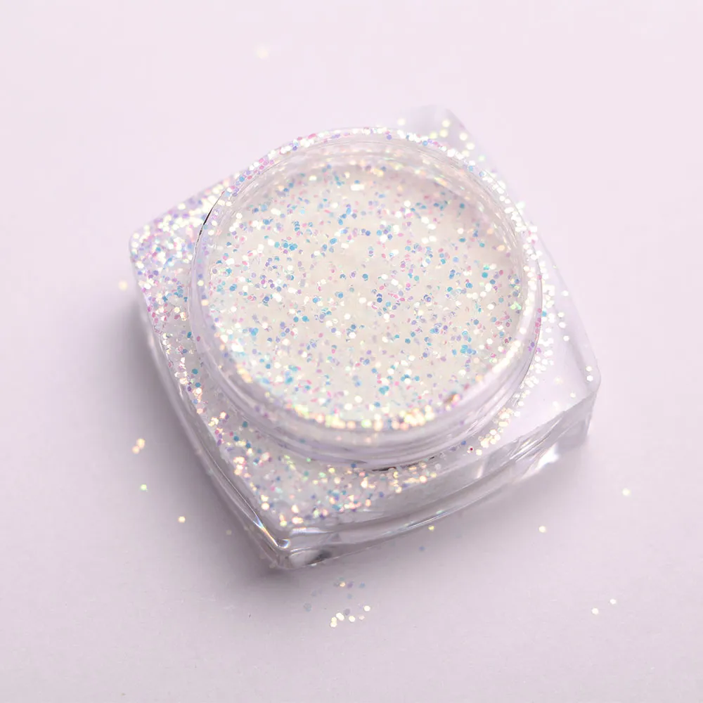 Komilfo Glitter 002 decorazione unghie fotocromatica bianco blu 2,5 g