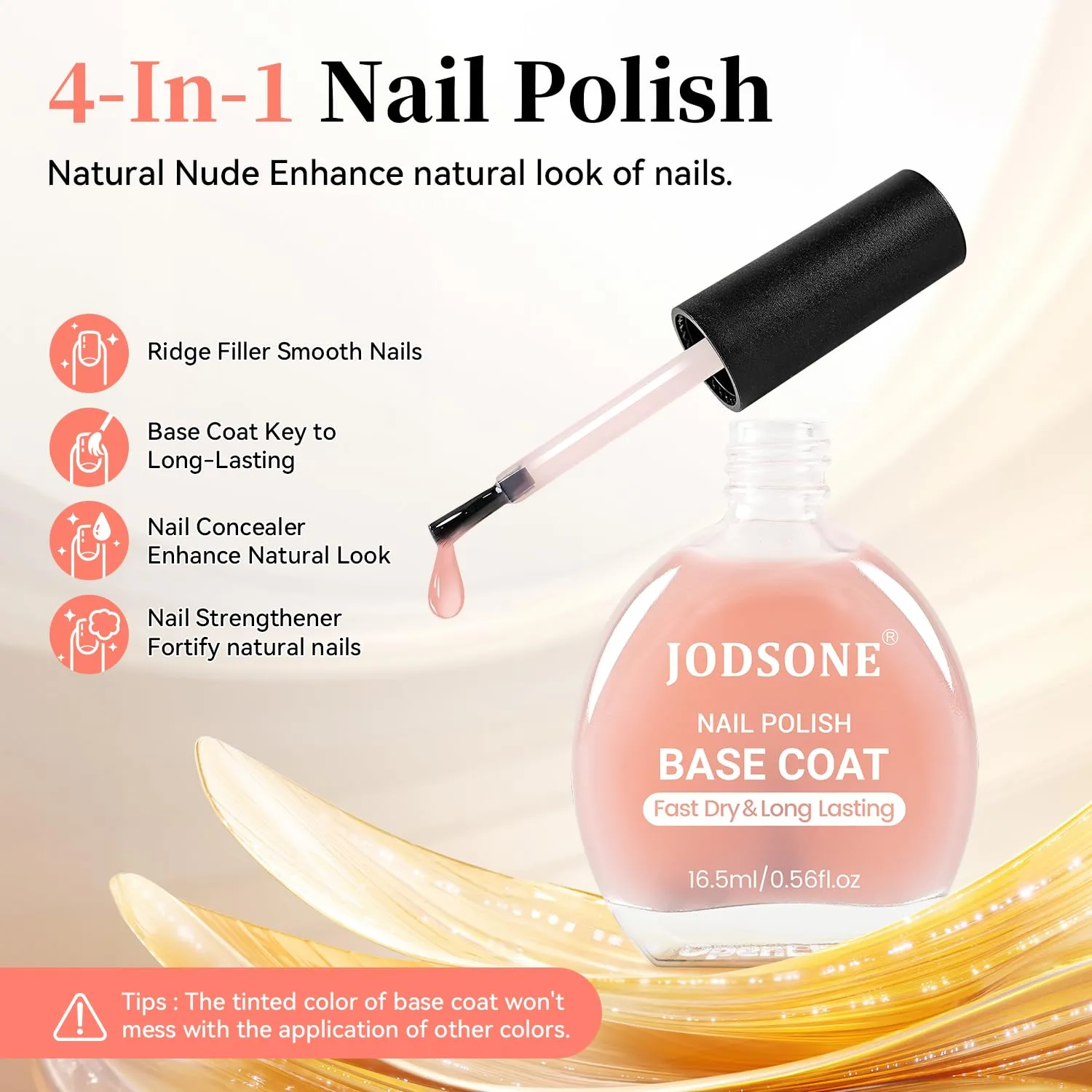 Jodsone Base Coat Smalto Nude Sheer 16,5ml Rinforzante 4in1