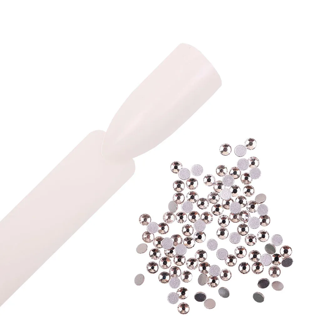 Komilfo Crystal strass unghie misura 6 100 pz brillanti
