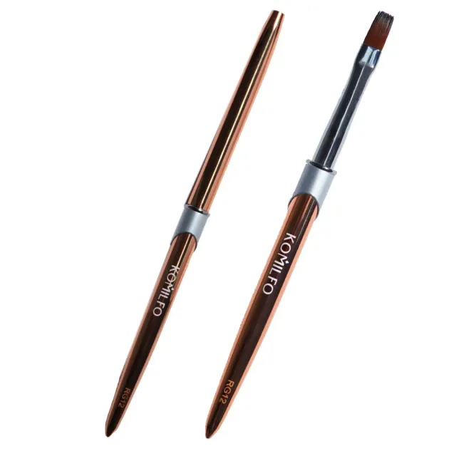 Komilfo Rose Gold RG12 pennello gel piatto nylon