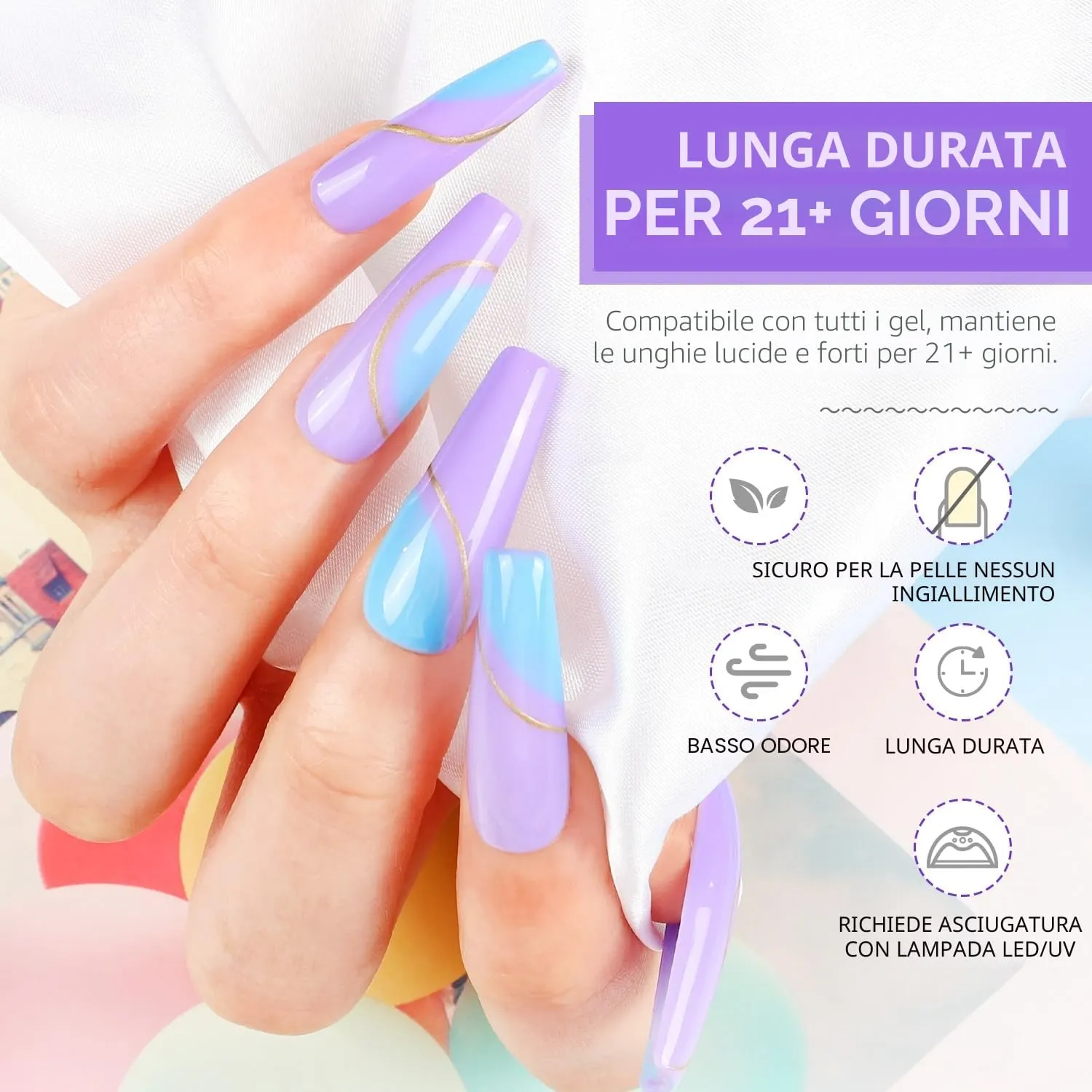 Jodsone Set Base e Top Coat Smalto Gel 2x10ml lucido