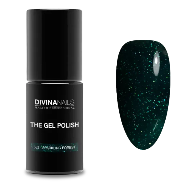 Diva Nails The Gel Polish 532 Sparkling Forest semipermanente 8ml glitter