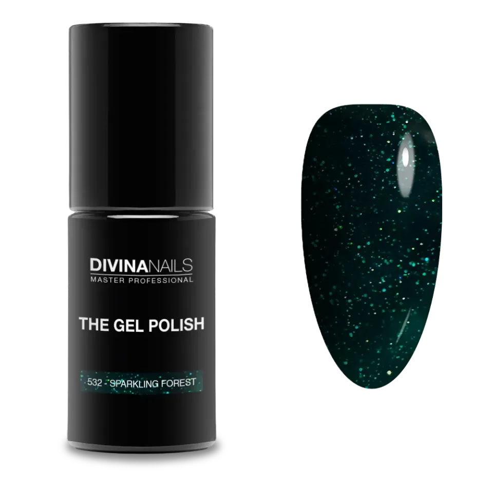Diva Nails The Gel Polish 532 Sparkling Forest semipermanente 8ml glitter