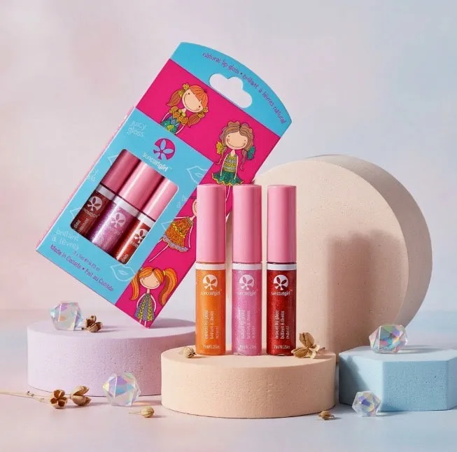 Suncoatgirl Juicy Gloss Trio lip gloss 3x7 ml naturali