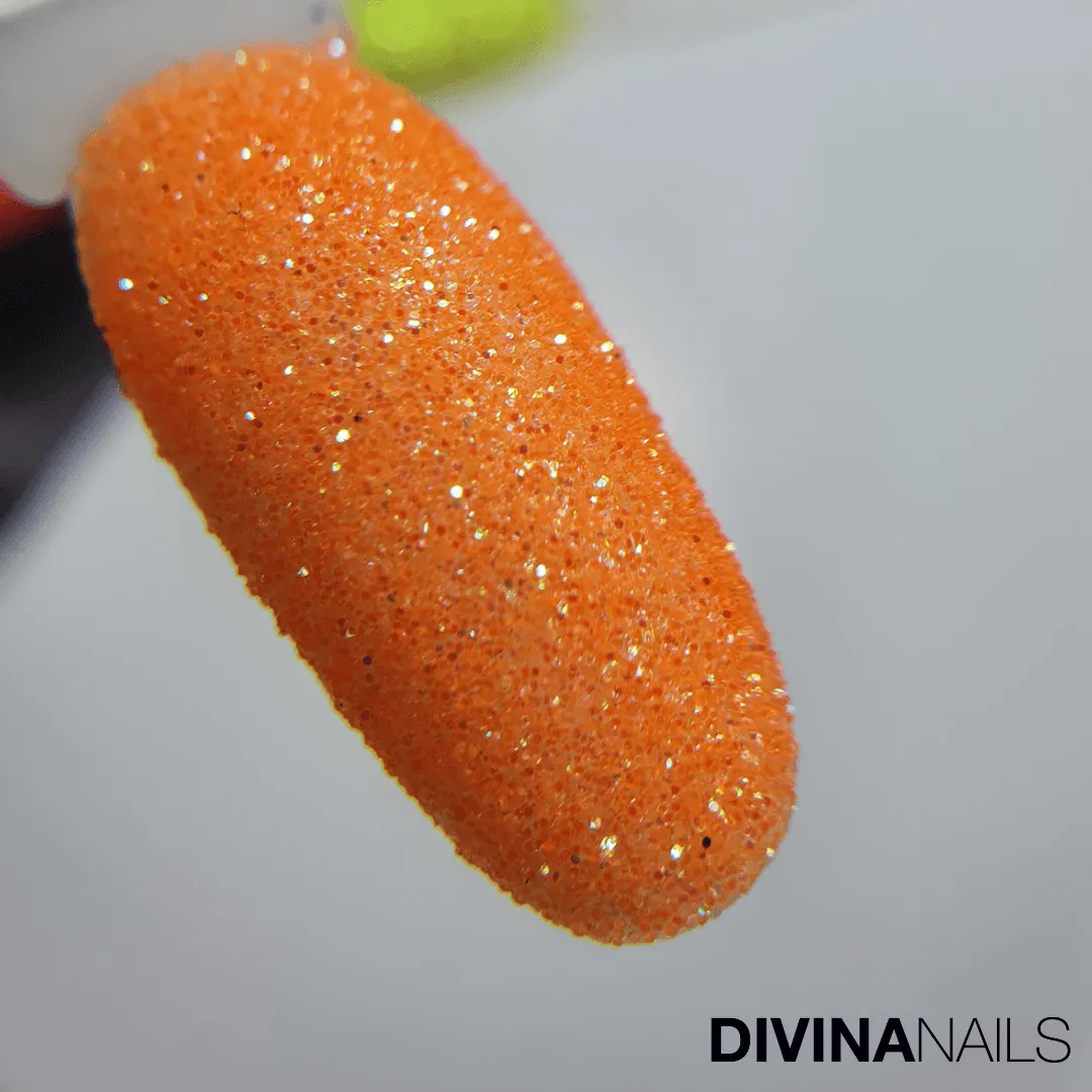 Diva Nails Crystal Holo Neon Orange polvere glitter 2g arancione