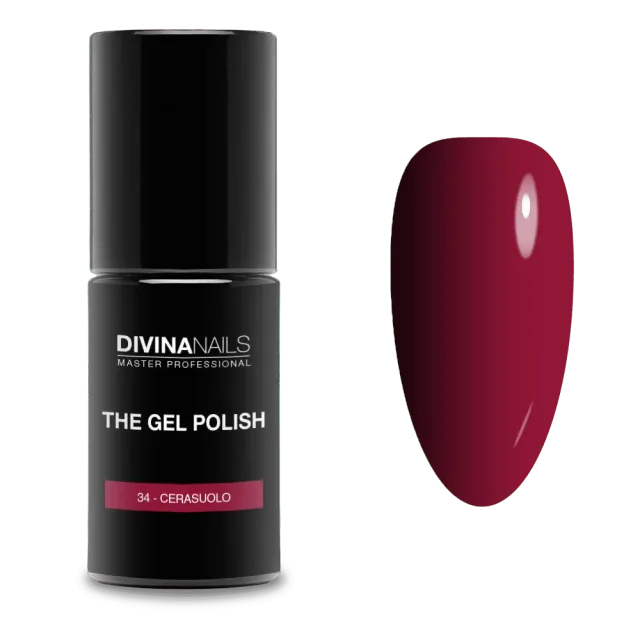 Divina Nails The Gel Polish 34 Cerasuolo semipermanente 8ml rosso