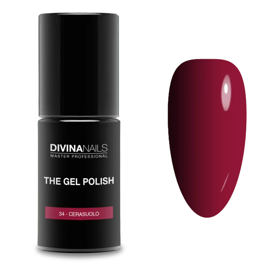 Divina Nails The Gel Polish 34 Cerasuolo semipermanente 8ml rosso