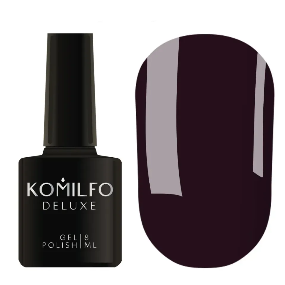 Komilfo Deluxe D102 smalto semipermanente 8 ml nero-viola coprente