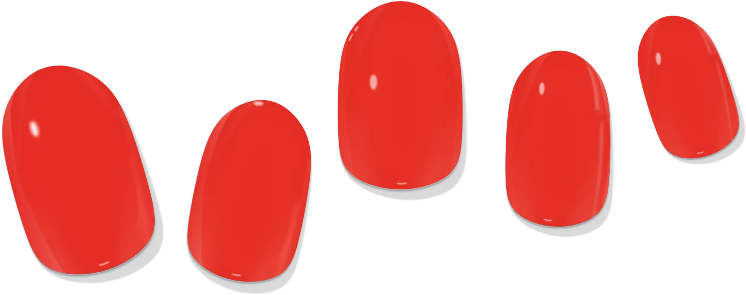 Lauren B Beauty Red Solid Gel Wrap sticker unghie gel 18pz