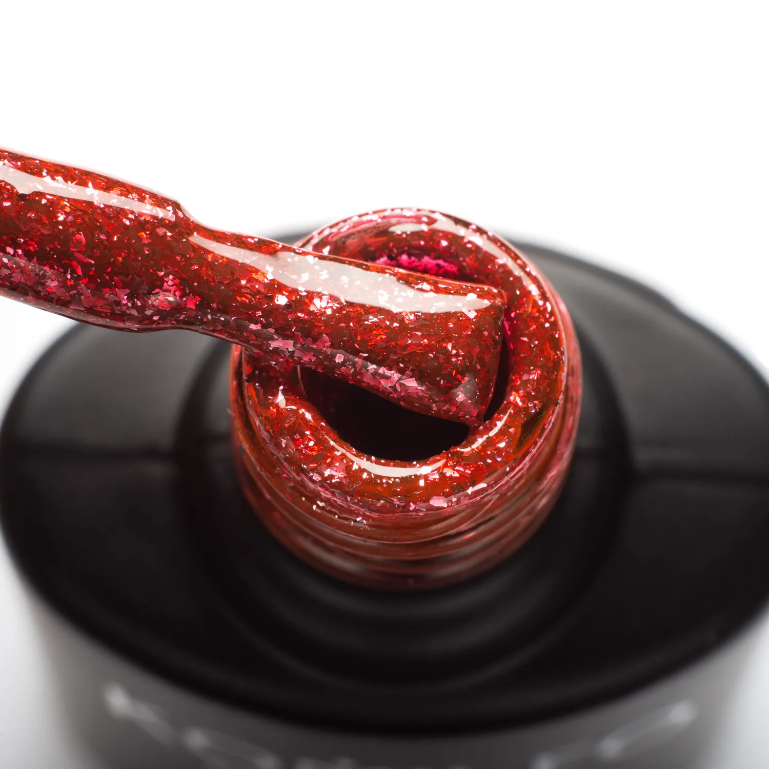 Komilfo Liquid Glam Gel LGG013 smalto glitter 8ml rosso