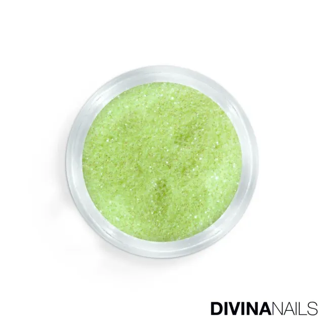 Diva Nails Crystal Holo Neon Green glitter unghie 2g verde