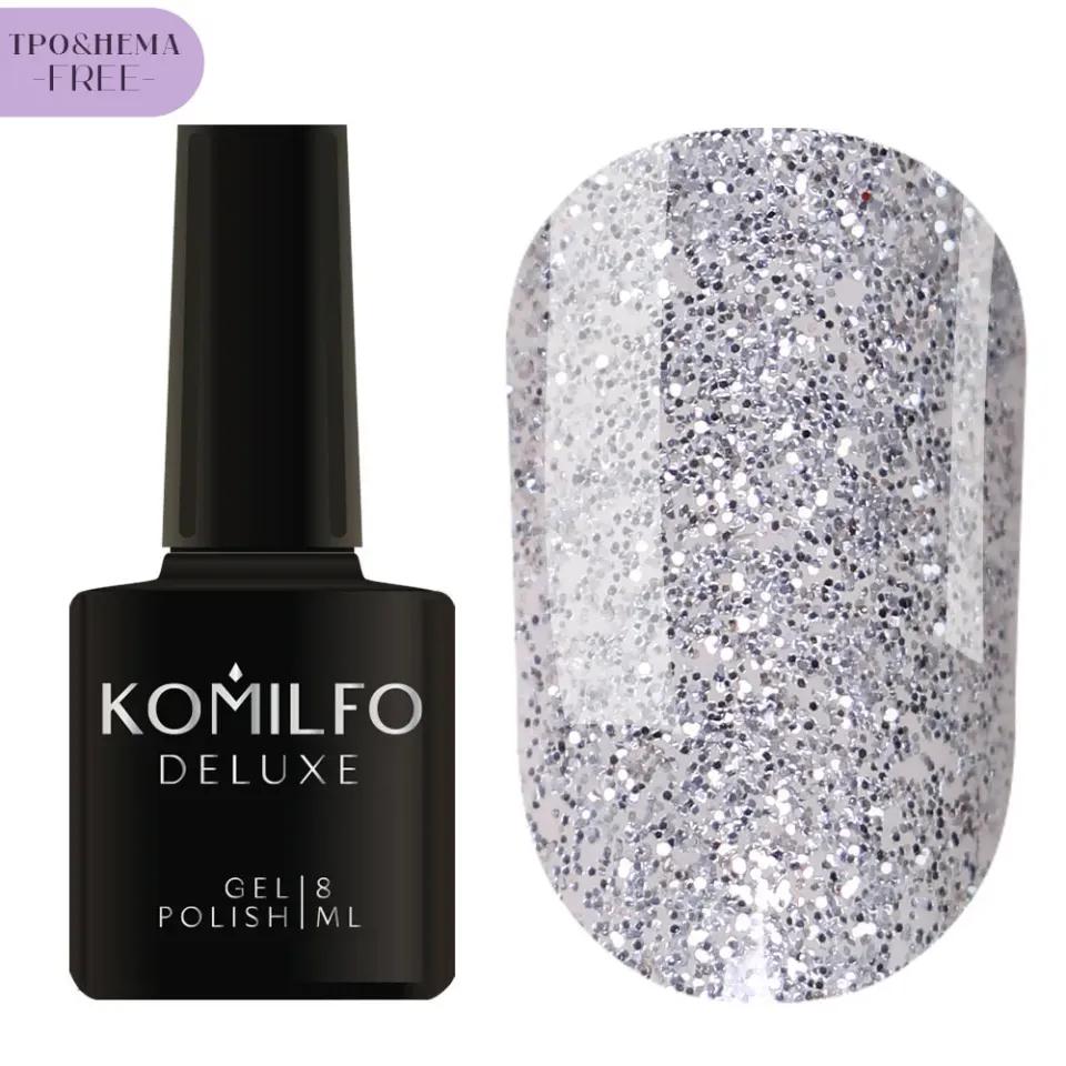 Komilfo Glitter G004 smalto semipermanente 8 ml senza HEMA