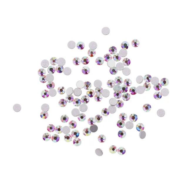 Komilfo Strass Crystal AB size 8 decorazione unghie 100 pz brillante