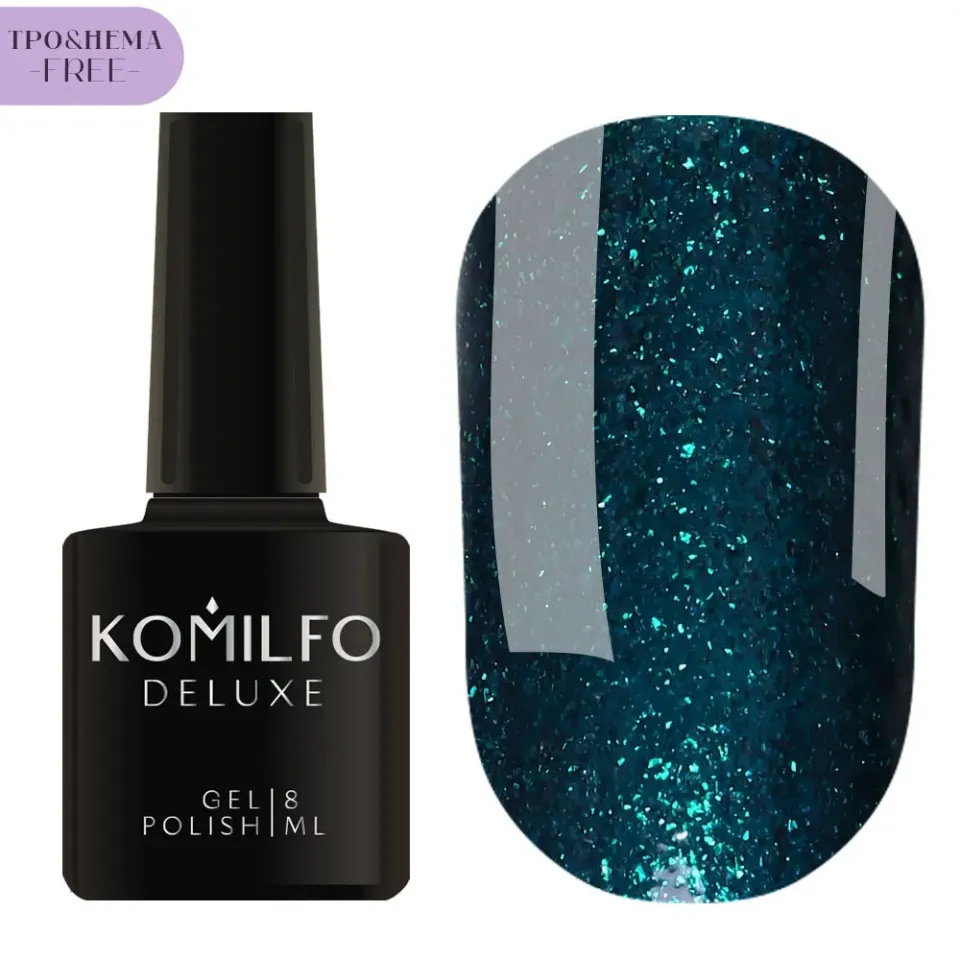 Komilfo Glitter G019 smalto 8 ml senza HEMA/TPO