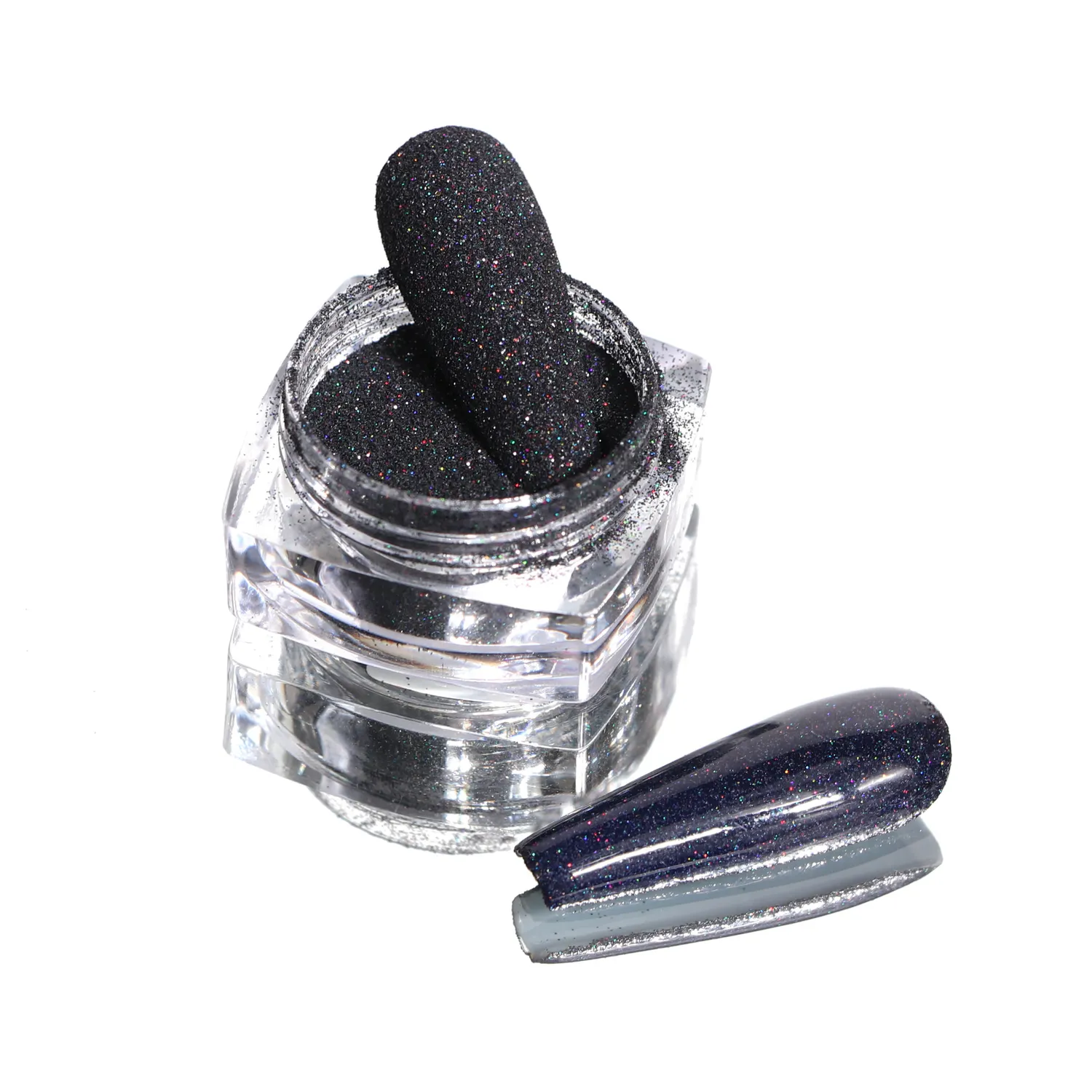 Komilfo Spangles 001 glitter unghie nero olografico 2,5 g
