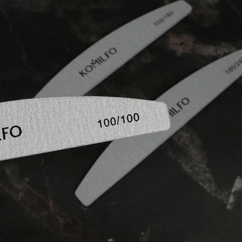 Komilfo semicerchio gray 100/100 lima unghie 18 cm ruvida