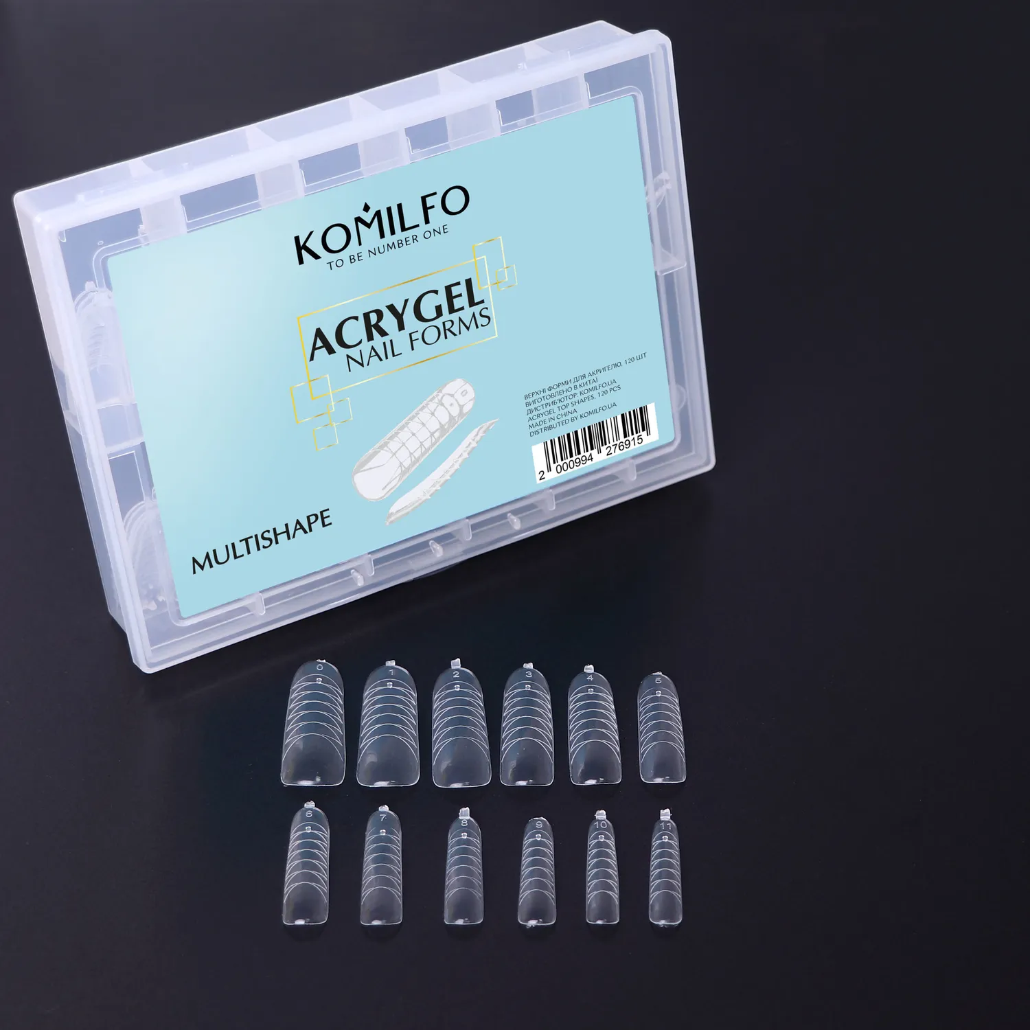 Komilfo Top Nail Forms Multishape dual form 120 pz