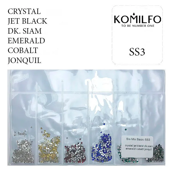 Komilfo Six-Mix Basic strass unghie ss3 1600 pz