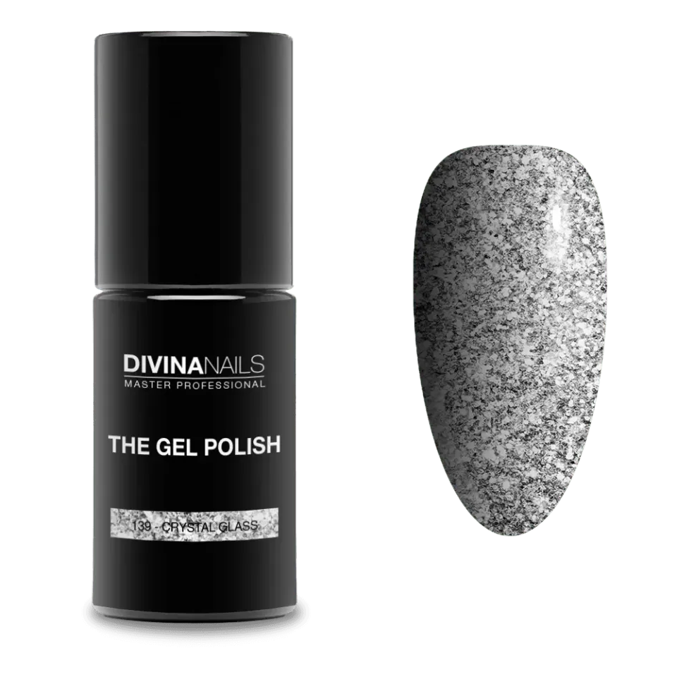 Diva Nails The Gel Polish 139 Crystal Glass semipermanente 8ml glitter