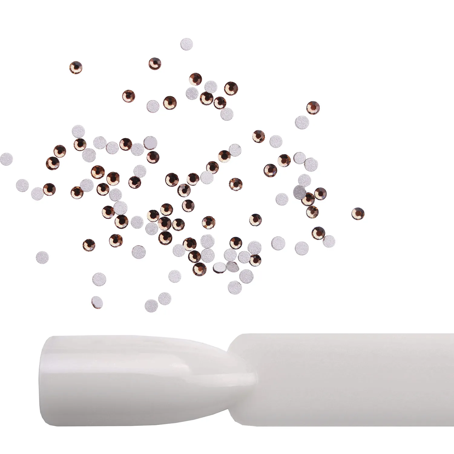 Komilfo Rhinestones strass unghie topazio fumé 100 pz
