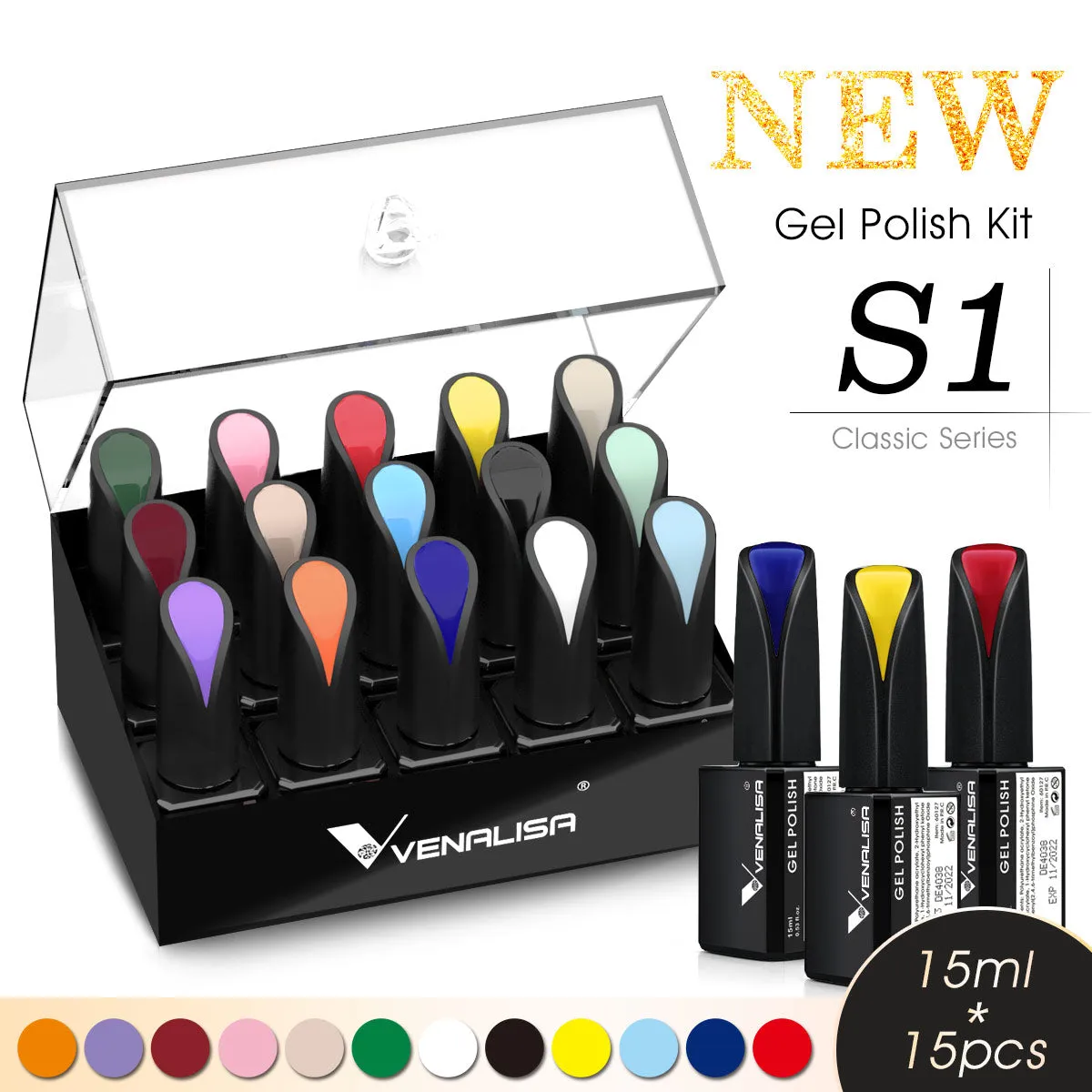 Venalisa Luxury Box Kit S1 15 smalti gel 15ml