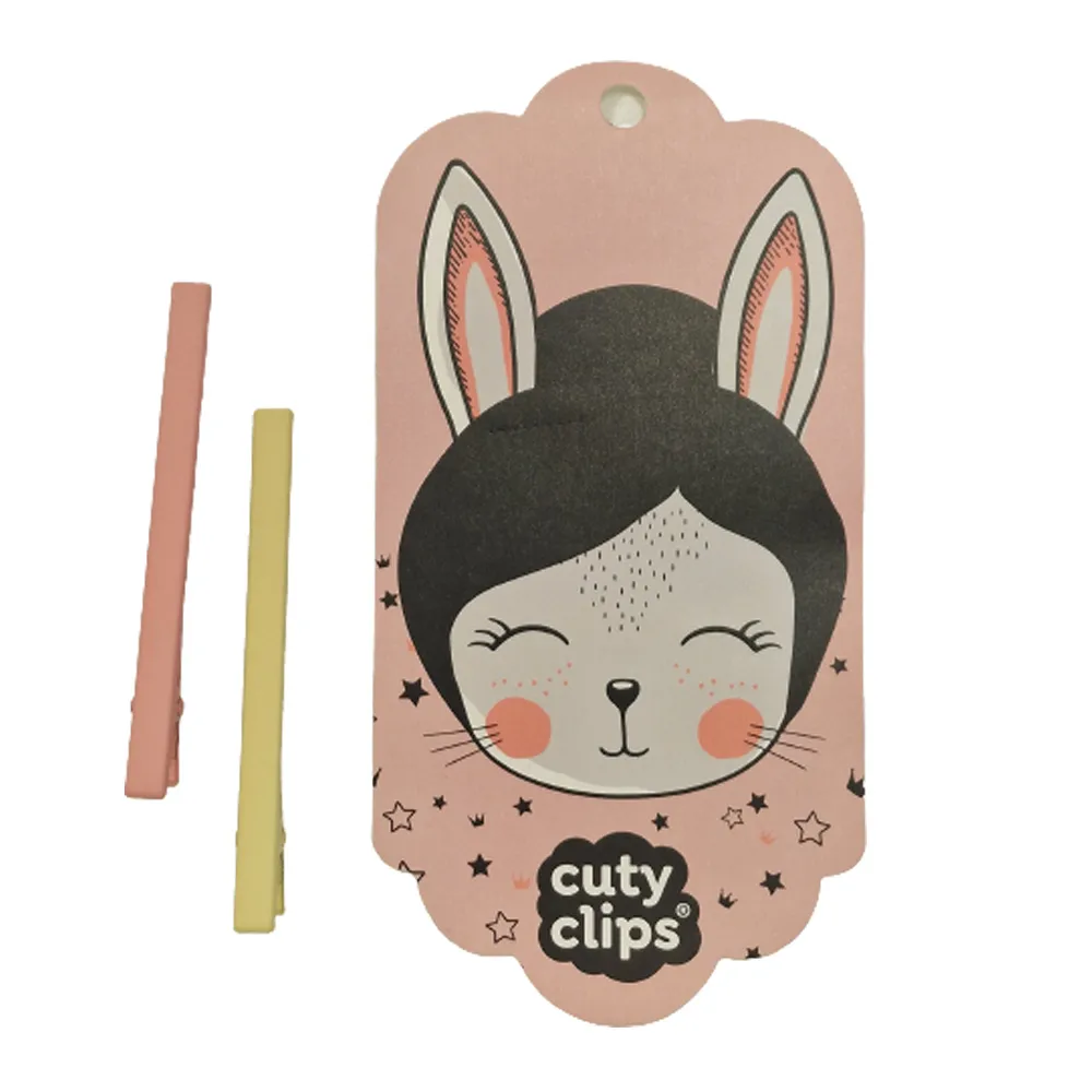 Snails Cuty Clips Moon Rabbit mollette 2pz giallo rosa