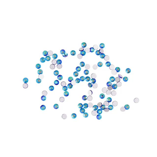 Komilfo Cobalt AB strass unghie misura 4 100 pz blu