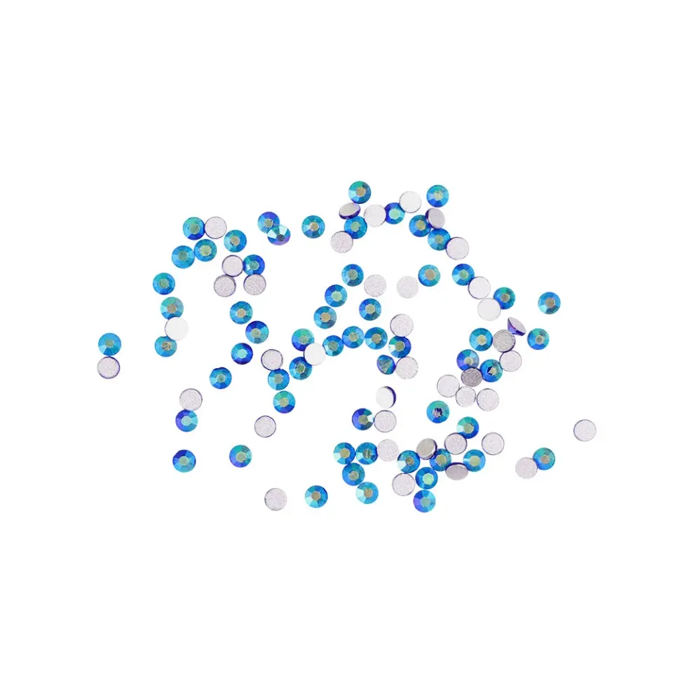 Komilfo Cobalt AB strass unghie misura 4 100 pz blu