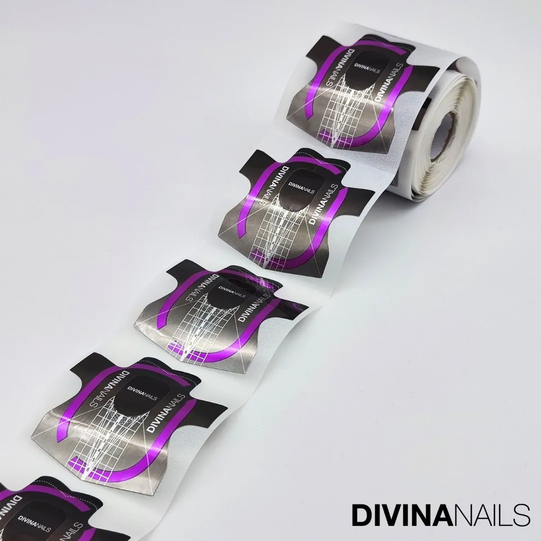 Diva Nails Perfect Salon Shape Nail Form Alluminio 300pz con Box