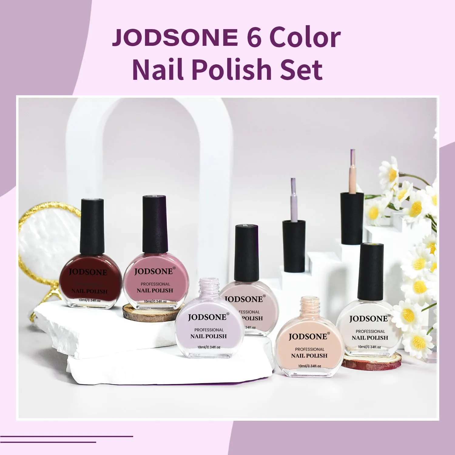Jodsone 6NPS-04 set smalto nude 6x10ml marrone viola