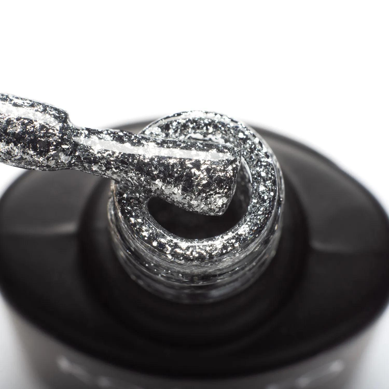 Komilfo LGG001 Liquid Glam Gel argento glitter 8 ml
