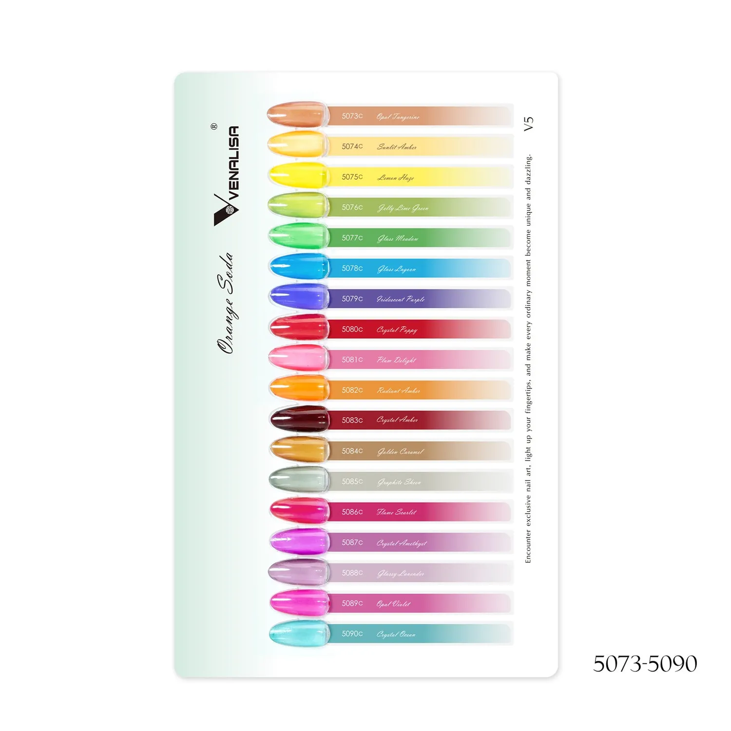 Venalisa Color Card 10ML cartella 60 colori 5001-5108