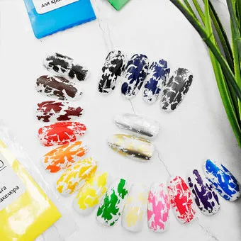 Komilfo Foil Craquelure foglio unghie nero opaco